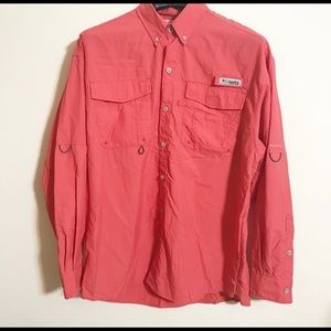 Columbia PFG Omni-Shade Red Long Sleeves Shirt